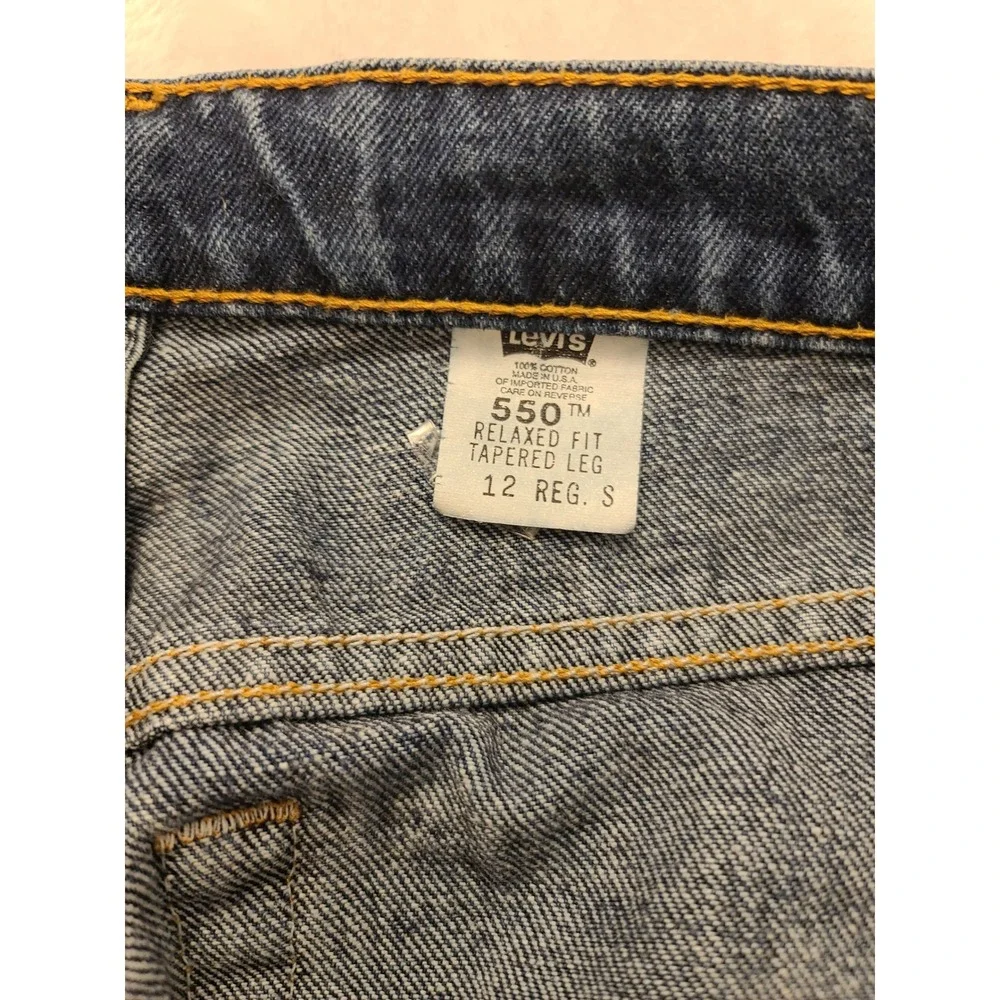 Levis 550 Jeans Men's 29x29 Relaxed Fit‎ Tapered Leg Denim Blue Vintage NWOT